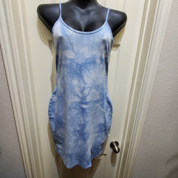 WILD FABLE Blue Tie Dye Bodycon Dress, Size L - Picture 10 of 10